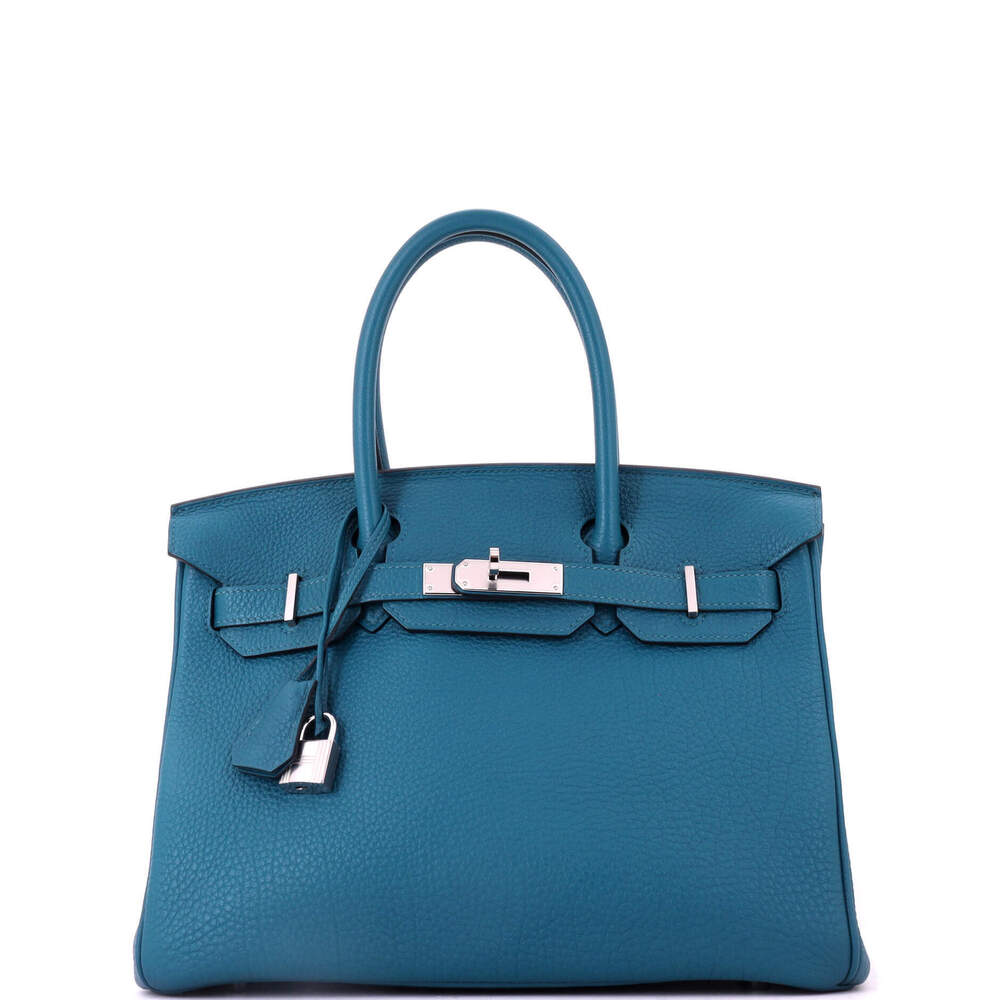 Hermes Birkin 30 Blue Togo with Palladium Hardware